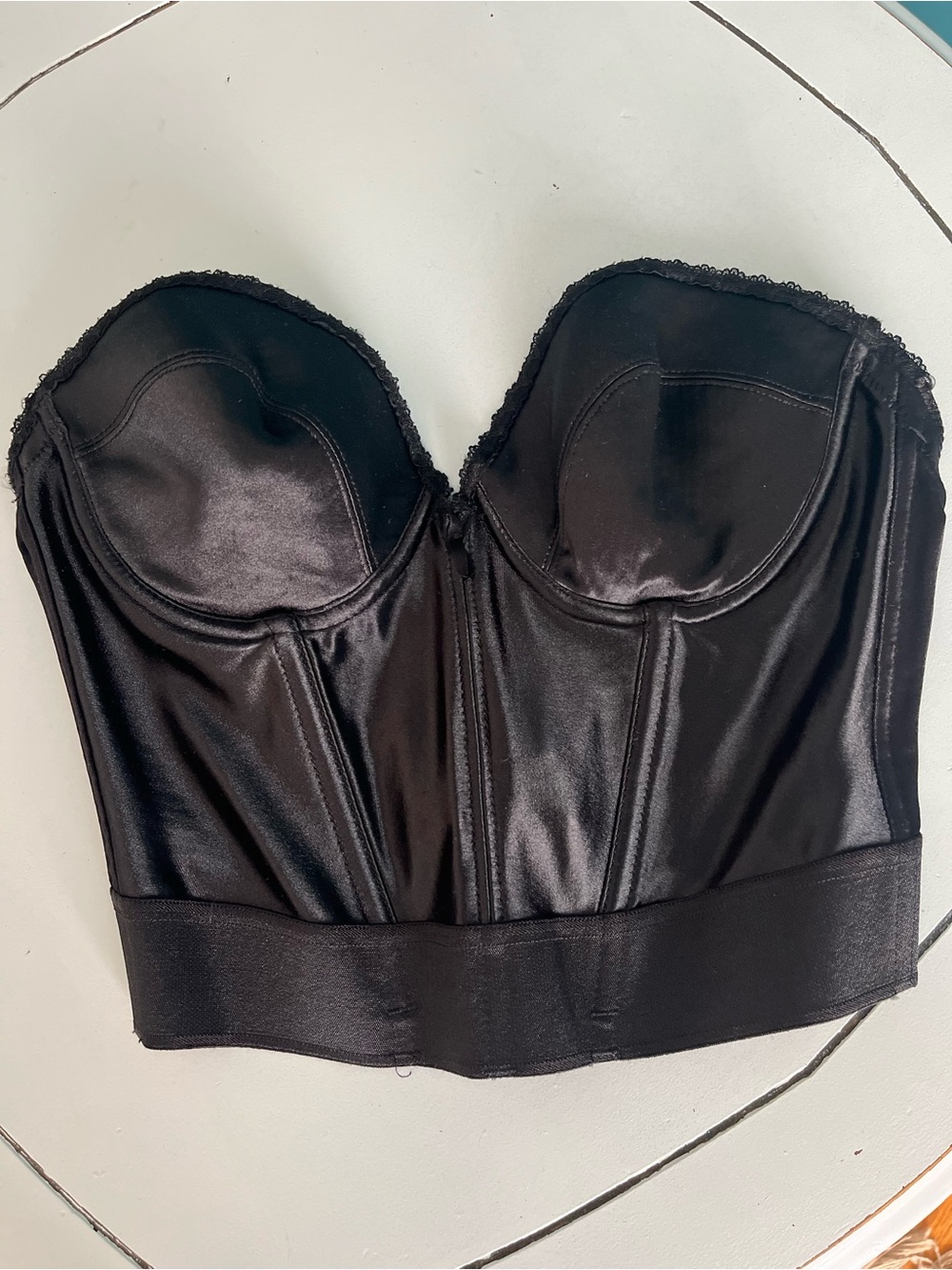 Victorias Secret Black Strapless Bustier Lingerie Top 36B
